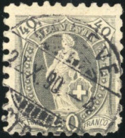 Obl. Zu#69B -- 40c. Gris. Belle Oblitération. 1 Dent Courte. TB. - Other & Unclassified