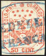 Obl. 22a -- Erreur 50c. Obl. Postale Bleue. SUP. - Kolumbien