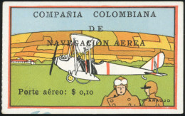 (*) 8 -- Poste Aérienne. 10c. Rouge, Bleu, Vert, Jaune, Brun Et Noir. SUP. - Colombie