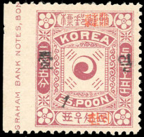 * Sc#16 -- 1p. On 25p. Imperf On The Right Side. VF. - Korea (...-1945)