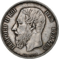 Belgique, Leopold II, 5 Francs, 5 Frank, 1870, Bruxelles, TB+, Argent, KM:24 - 5 Francs