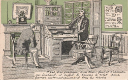 ILLUSTRATION - Dans Un Bureau - Hommes - Carte Postale Ancienne - Non Classés