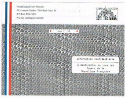 PARIS Pseudo-entier Privé - Sté Française Des Monnaies - Pseudo-timbre Basilique Du Sacré Coeur  - Thème Eglise   571 - Private Stationery