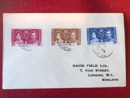1937 Royal Wedding Cover - 1858-1960 Crown Colony