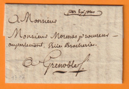 1787 - Lettre Pliée Avec Corresp De 2 Pages PAR EXPRES De DIE, Drôme Vers GRENOBLE, Isère - Règne De Louis XVI - 1701-1800: Vorläufer XVIII