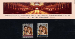 GB GREAT BRITAIN 1986 ROYAL WEDDING PRINCE ANDREW SARAH FERGUSON FERGIE SET OF 2 PRESENTATION PACK ROYALS ROYALTIES - Presentation Packs