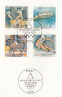 Germany 1992 ⁕ Mi.1592-1595 Olympic Games ⁕ FDC - Erstausgabe - Klappkarte / Scan - 1991-2000