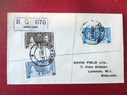 1937 George VI Coronation Cover FDC - Aden (1854-1963)