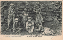 ENFANTS - Groupes D'enfants - Groupe De Jeunes Paysans - Carte Postale Ancienne - Groupes D'enfants & Familles