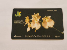 JAMAICA-(11JAMA-JAM-11Aa)-Oncidium Pulchellum-(4)-(11JAMA122126)-(J$50)-used Card+1card Prepiad - Jamaïque