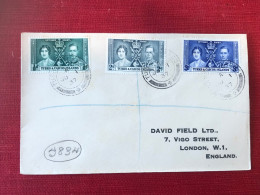 1937 George VI Coronation Cover - Turks And Caicos