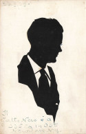 SILHOUETTES - Jeune Homme En Cravate - Carte Postale Ancienne - Siluette