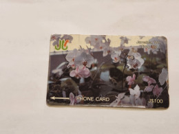 JAMAICA-(11JAMD-JAM-11D)-White Orchids-(8)-(11JAMD226817)-(J$100)-used Card+1card Prepiad - Jamaica