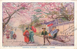 JAPON - Yokohama - Cerisiers En Fleurs - Carte Postale Ancienne - Yokohama