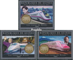 Guinea 9588-9590 (kompl. Ausgabe) Postfrisch 2012 Züge Aus Japan - Guinée (1958-...)
