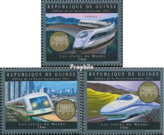 Guinea 9579-9581 (kompl. Ausgabe) Postfrisch 2012 Züge Aus China (CRH380A) - Guinée (1958-...)