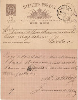 PORTUGAL 1885 POSTCARD SENT TO LISBOA - Brieven En Documenten