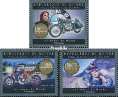 Guinea 9542-9544 (kompl. Ausgabe) Postfrisch 2012 Motorräder Aus Deutschland - Guinée (1958-...)