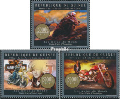 Guinea 9539-9541 (kompl. Ausgabe) Postfrisch 2012 Motorräder - Guinée (1958-...)