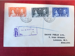 1937 George VI Coronation Cover. - Britisch-Honduras (...-1970)