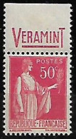 France 1932-33 Type "Paix" Avec Pub Veramint Nº 283, 1 Val Neuf Avec Signal Charnière - Unused Stamps