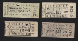 Tickets From Carris De Lisboa Railway Company. Palindrome. Capicuas. Kaartjes Van De Spoorwegmaatschappij Carris Lisboa - Mondo