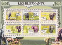 Guinea 6463-6468 Kleinbogen (kompl. Ausgabe) Postfrisch 2009 Afrikanischer Elefant - Guinée (1958-...)