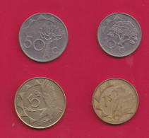 NAMIBIA 1993 4 Different Coins KM1=5 - Namibia