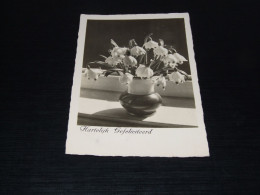 68648-         HARTELIJK GEFELICITEERD - BLOEMEN / FLOWERS / BLUMEN / FLEURS / FIORI / FLORES - OLD CARD - 1937 - Fleurs