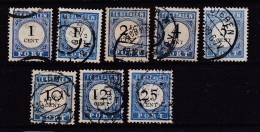 NETHERLANDS, 1894, Used Stamp(s) , Postage Due,  NVPH , P13=p26  , Scannr.18196 , 8 Values Only - Strafportzegels