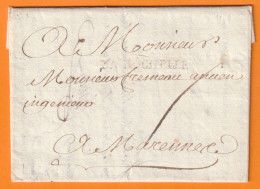1769 - Marque Postale LA ROCHELLE (42x4 Mm) Sur Lettre Pliée Avec Corresp Vers MARENNES, Charente Maritime - 1701-1800: Voorlopers XVIII