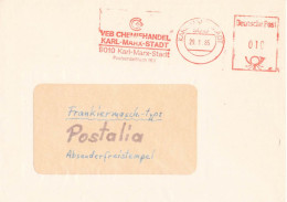 DDR Brief AFS  VEB Chemiehandel Karl Marx Stadt 1985 - Máquinas Franqueo (EMA)