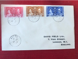 1937 George VI Coronation Cover. FDC - St.Christopher-Nevis-Anguilla (...-1980)