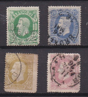 BELGIUM, 1869, Used Stamp(s), Leopold II,  MI 27=34, U10263,  4 Values Only - 1883 Léopold II