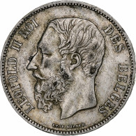 Belgique, Leopold II, 5 Francs, 5 Frank, 1871, Bruxelles, TB+, Argent, KM:24 - 5 Francs