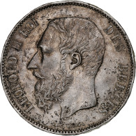 Belgique, Leopold II, 5 Francs, 5 Frank, 1873, TTB, Argent, KM:24 - 5 Frank