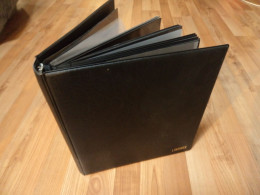 Reliure Lindner Noire 4 Anneaux 290x310 Mm - Avec 20 Feuilles - TB état - Raccoglitori Con Fogli D'album