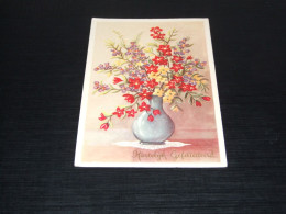 68656-         HARTELIJK GEFELICITEERD - BLOEMEN / FLOWERS / BLUMEN / FLEURS / FIORI / FLORES - OLD CARD - 1959 - Blumen