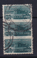 South Africa: 1942/44   War Effort (Small Size)   SG103   4d    Used Triplet - Used Stamps