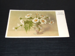 68658-         HARTELIJK GEFELICITEERD - BLOEMEN / FLOWERS / BLUMEN / FLEURS / FIORI / FLORES - OLD CARD - 1940 - Flowers