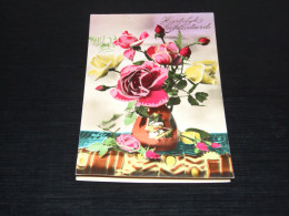 68660-         HARTELIJK GEFELICITEERD - BLOEMEN / FLOWERS / BLUMEN / FLEURS / FIORI / FLORES - OLD CARD - 1932 - Flowers