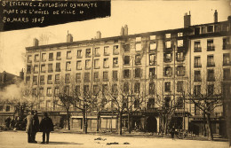 St étienne * Carte Photo * Explosion Dynamite , Place De L'hôtel De Ville Le 20 Mars 1907 * Sapeurs Pompiers Pompier - Saint Etienne