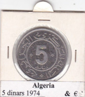 ALGERIA 5 DINARS  ANNO 1974 COME DA FOTO - Algerije