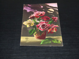 68668-         HARTELIJK GEFELICITEERD - BLOEMEN / FLOWERS / BLUMEN / FLEURS / FIORI / FLORES - OLD CARD - 1930 - Flowers