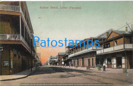 222920 PANAMA COLON BOLIVAR STREET & RAILROAD POSTAL POSTCARD - Panama