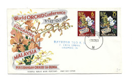 MALAYSIA - FDC COVER FLOWERS ORCHID - Malaysia (1964-...)