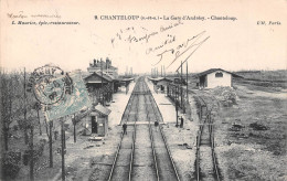 CHANTELOUP (Yvelines) - La Gare D'Andrésy-Chanteloup - Voies Ferrées - Voyagé 1907 (2 Scans) Usine Brusson, Rive-de-Gier - Chanteloup Les Vignes