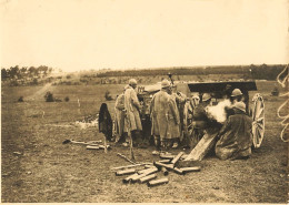 Camp D'elberfeld , Champagne * Ww1 Guerre 14/18 War * Canon De 75 Tirant Côte Allemande 193 * Photo Ancienne 18x13cm - Weltkrieg 1914-18