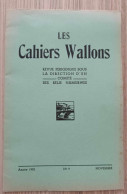 Livre - Poésie - Les Cahiers Wallons - Revue Périodique Sous La Direction D'un Comité Des Rélis Numurwes - Other & Unclassified