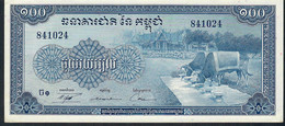 CAMBODIA P13b  100 RIELS  1956 Signature 12   ABNCo   UNC - Cambodge